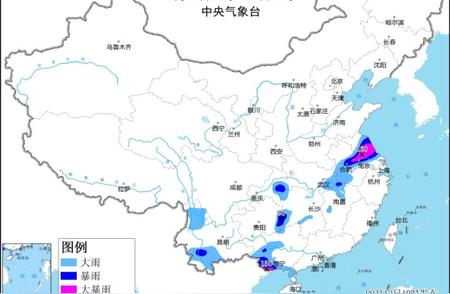 暴雨黄色预警持续！8省份降雨分布图一览