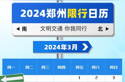 郑州限行政策调整：从3月4日起恢复限行